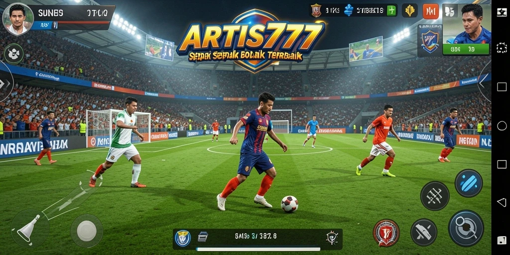 Screenshot utama menampilkan intensitas permainan sepak bola di ARTIS777.