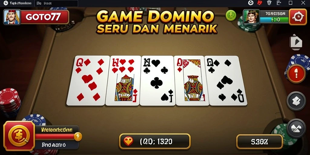 Tampilan gameplay GOTO77 dengan aksi seru permainan Domino.