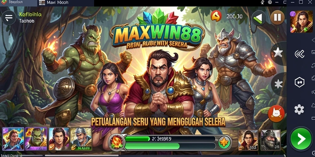 Tangkapan layar yang menunjukkan aksi mendebarkan dalam gameplay petualangan MAXWIN88.