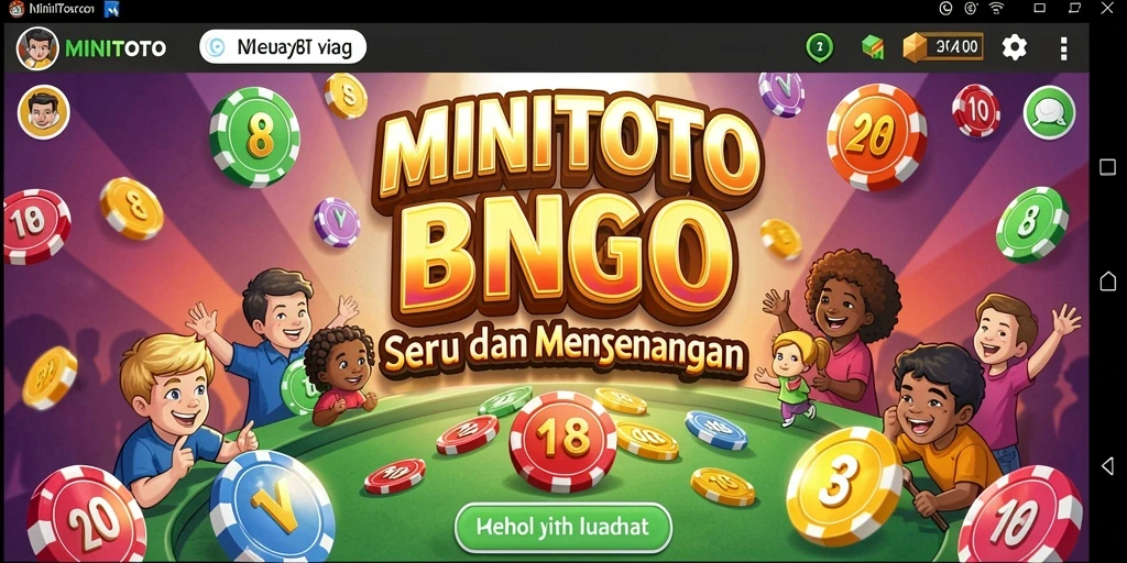 Tampilan gameplay seru dan interaktif di MINITOTO bingo.