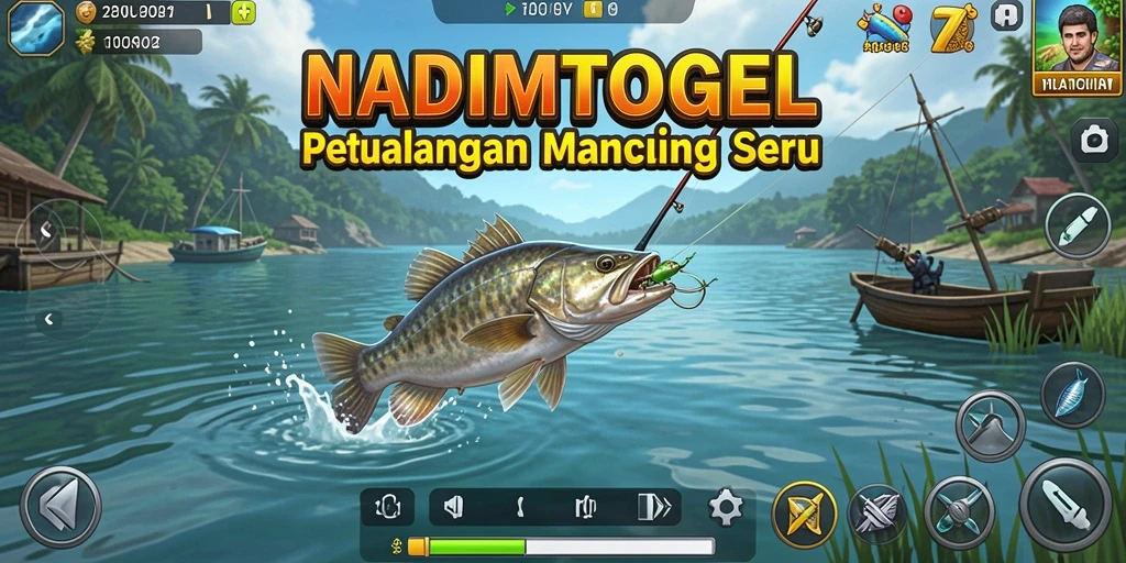 Tampilan gameplay NADIMTOGEL yang menarik saat memancing.