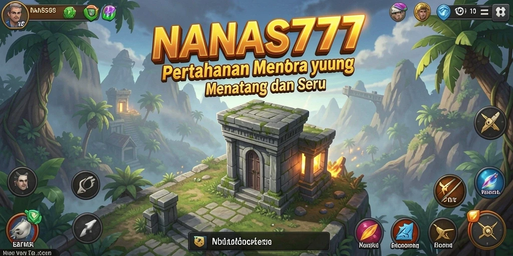 Screenshot NANAS777 menunjukkan pemain membangun menara untuk mempertahankan basis.