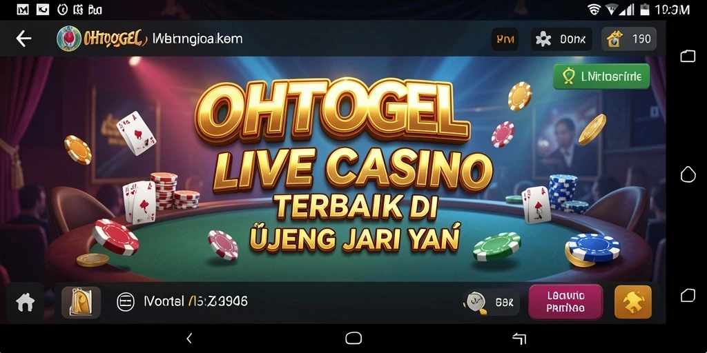 Screenshot OHTOGEL menampilkan dealer langsung yang interaktif dalam permainan kasino.