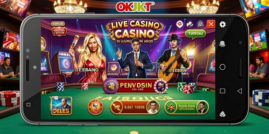 Screenshot gameplay Live Casino OKJKT yang menarik dan interaktif.