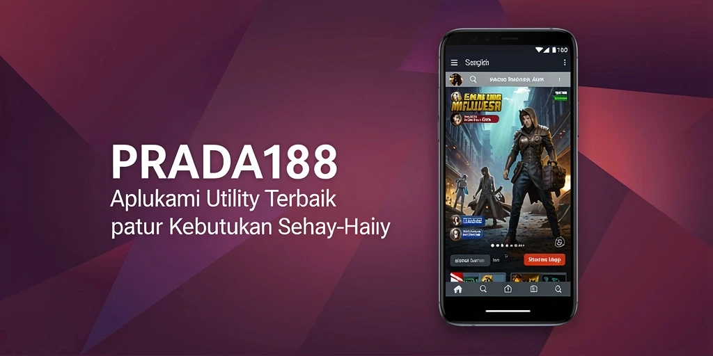 Tampilan intuitif aplikasi Utility PRADA188 yang memudahkan pengguna.