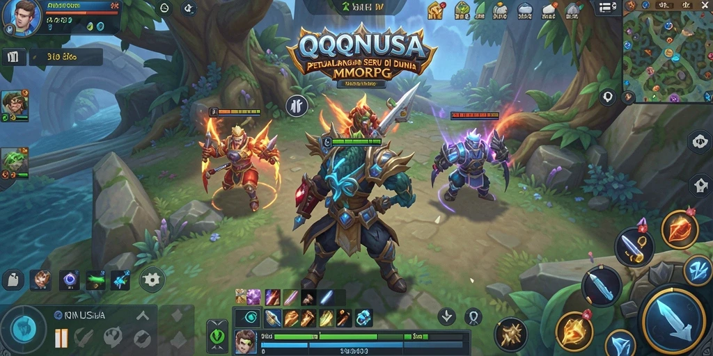 Screenshot gameplay menampilkan aksi seru di dunia MMORPG.