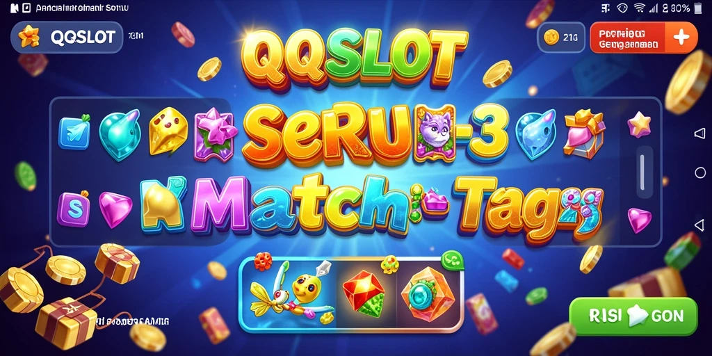 Gameplay seru kami dalam QQSLOT dengan tantangan Match-3 yang mendebarkan.