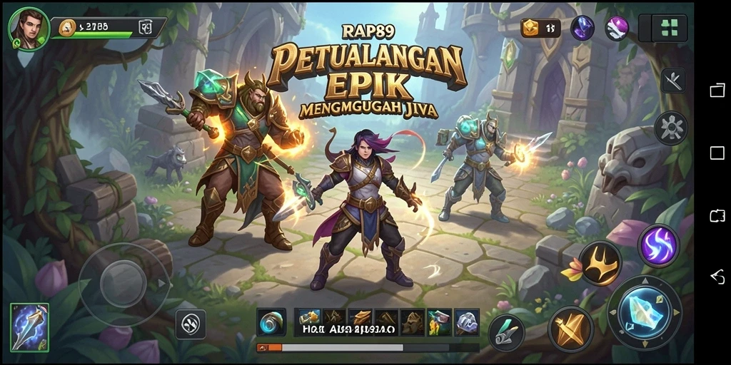 Screenshot dari gameplay <strong>RAP89</strong> yang menampilkan aksi petualangan yang mendebarkan.