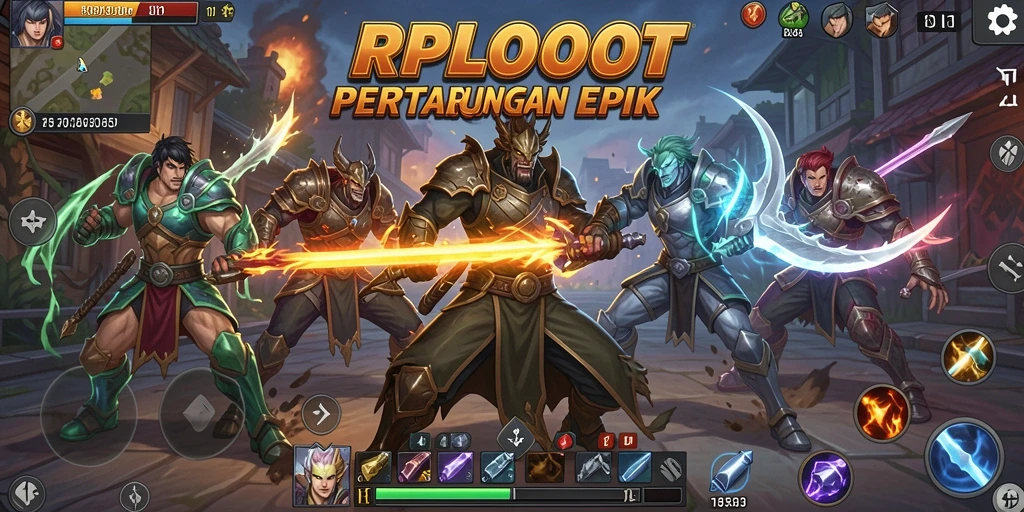 Tampilan pertarungan epik di RPLOOT dengan karakter kuat.