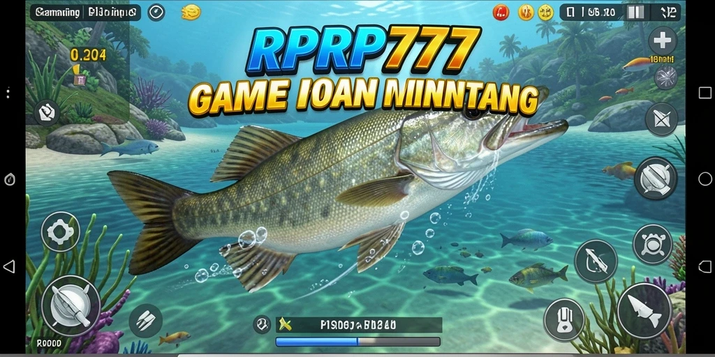 Tampilan gameplay RPRP777 yang mendebarkan saat memancing ikan.