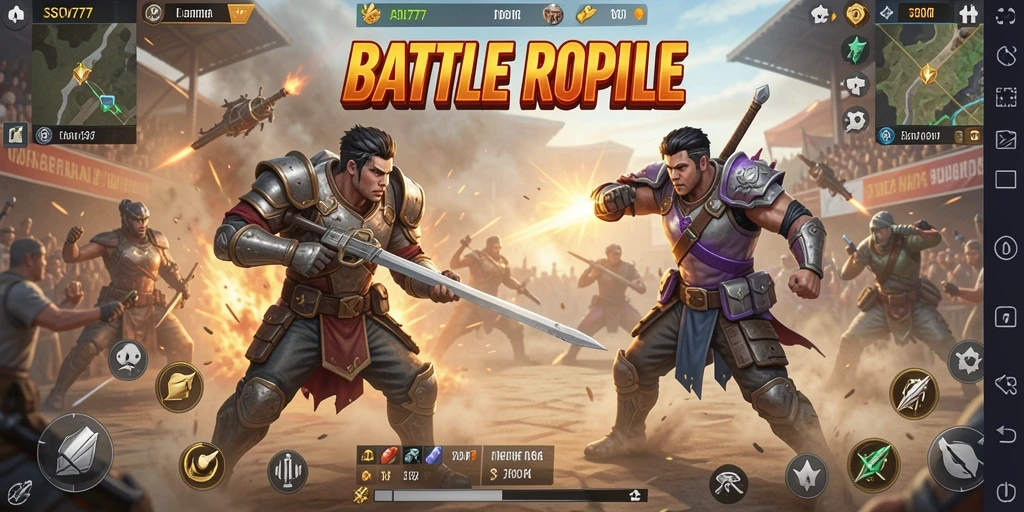 Tampilan gameplay SOV777 yang intens dalam pertarungan Battle Royale.