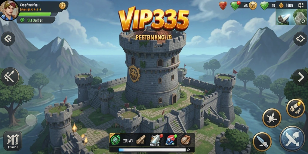 Tampilan gameplay menegangkan dengan strategi menara dalam VIP333.